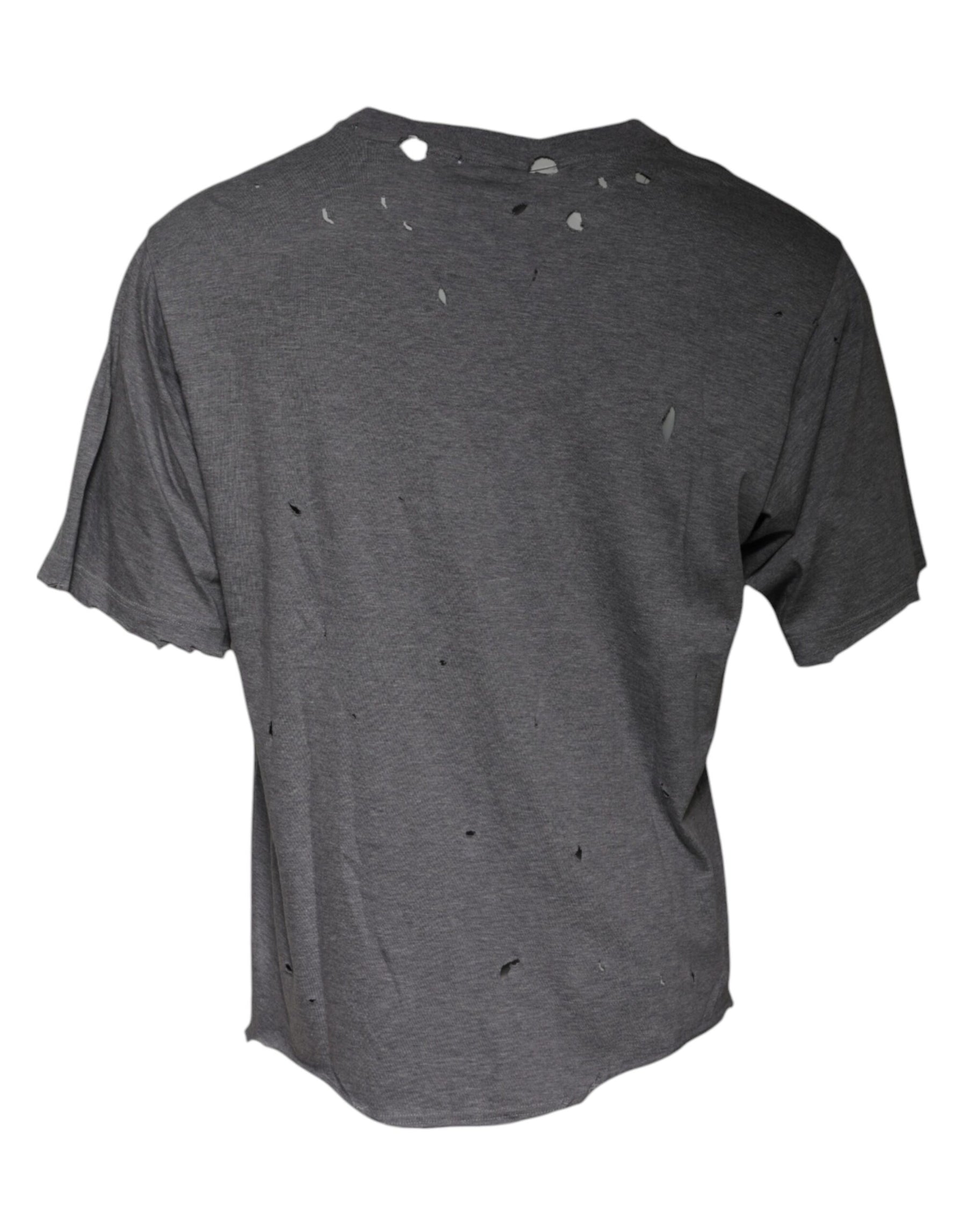 Dolce & Gabbana Gray Logo Crew Neck Short Sleeves T-shirt | Regal Royce