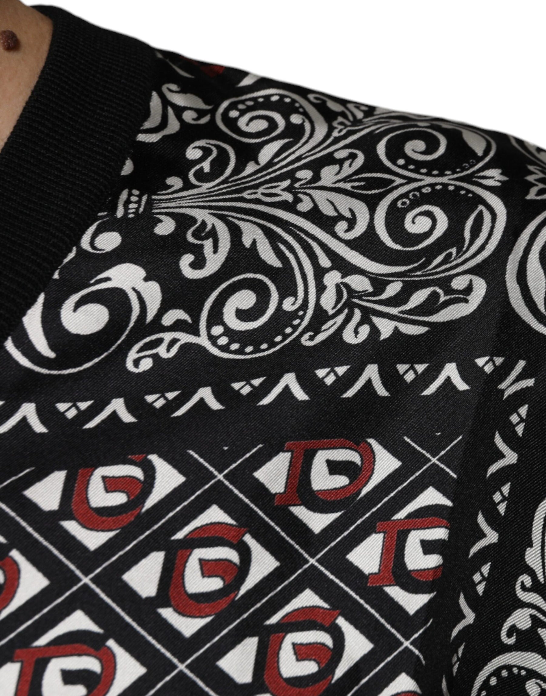 Dolce & Gabbana Black Logo Wool V-neck Pullover Sweater | Regal Royce