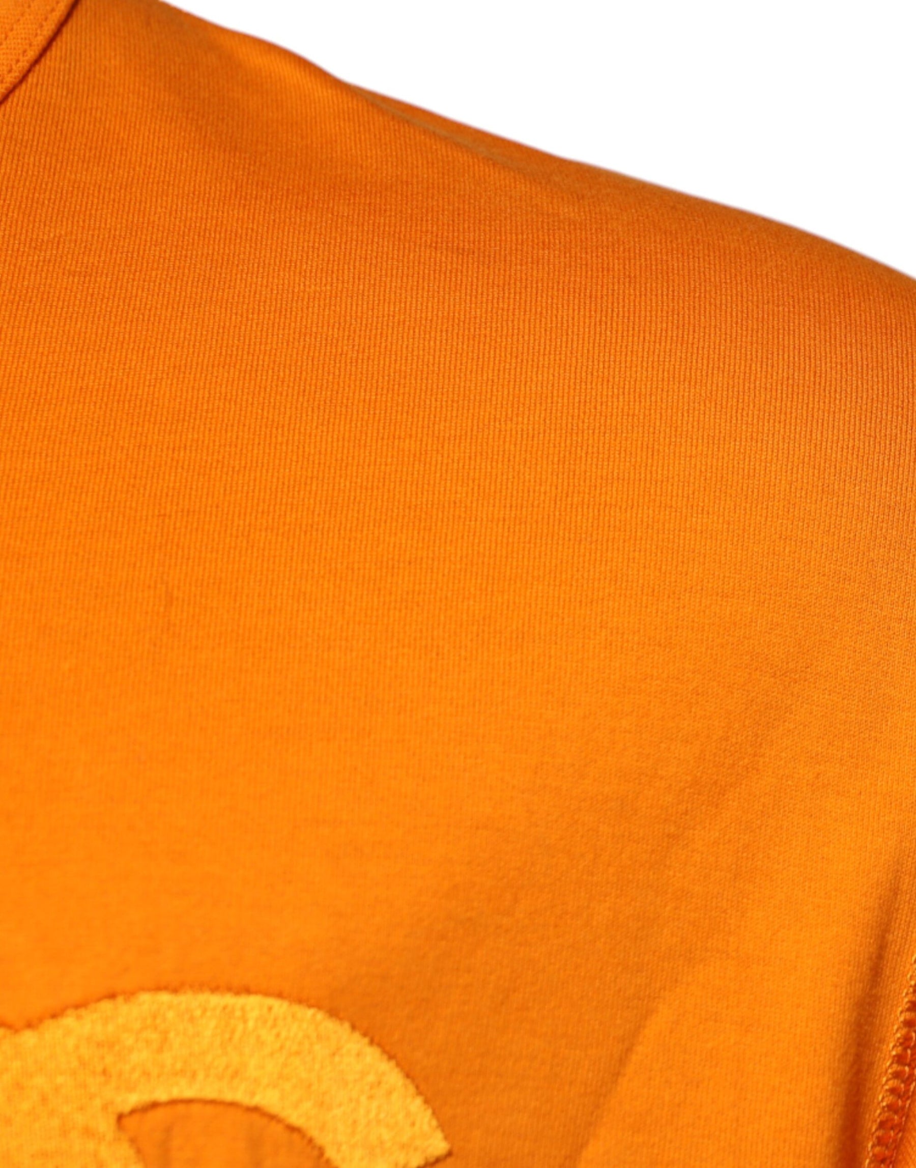Dolce & Gabbana Orange Logo Cotton Crew Neck T-shirt | Regal Royce