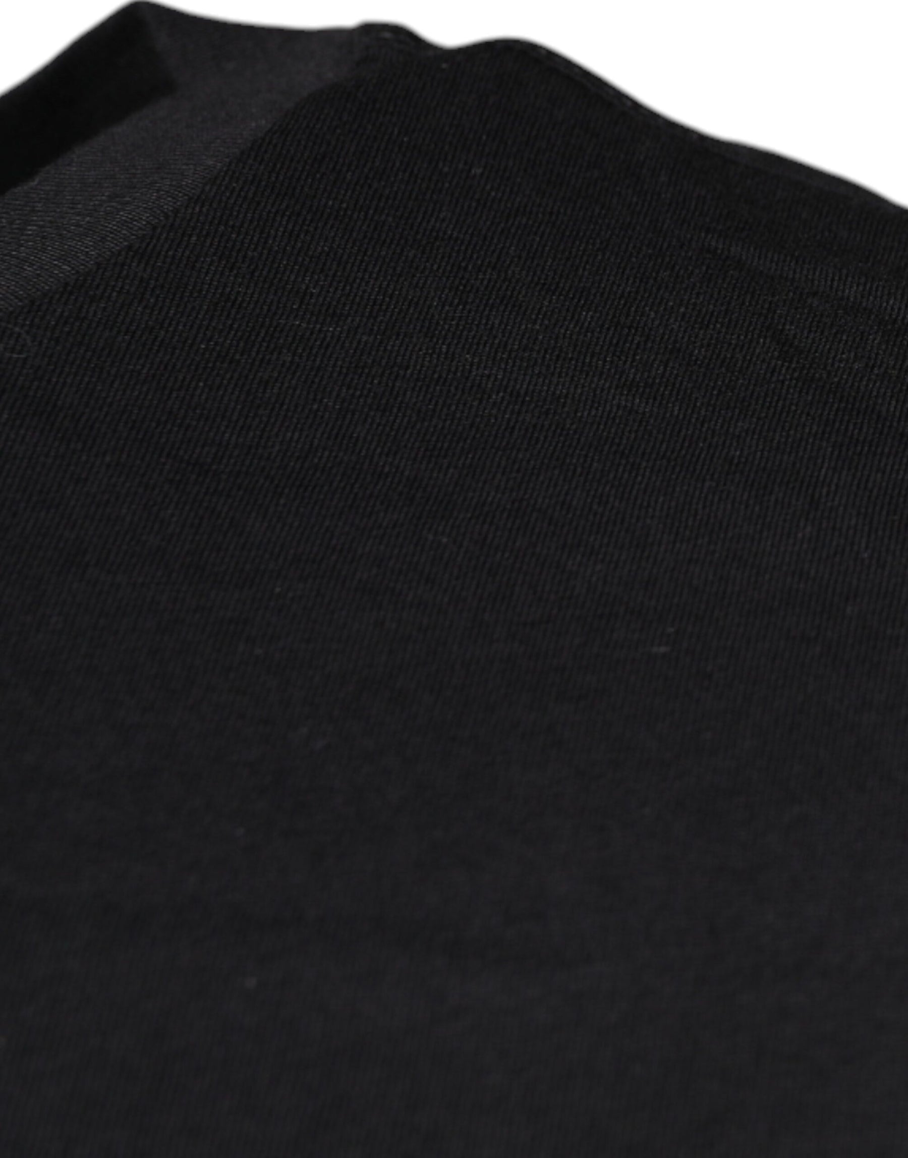 Dolce & Gabbana Black Cotton Crew Neck Short Sleeves T-shirt | Regal Royce