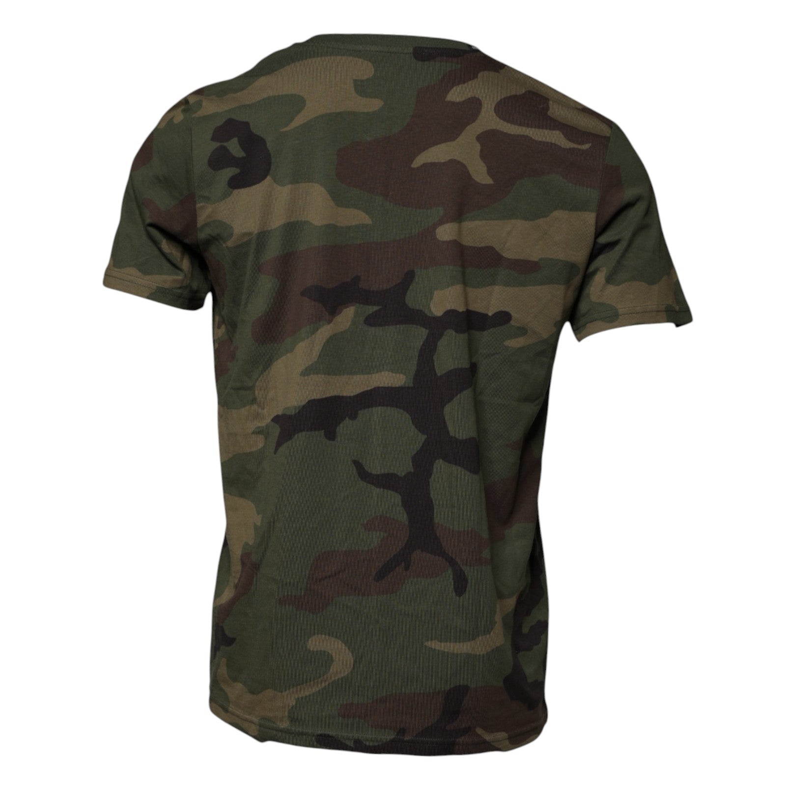 Dolce & Gabbana Multicolor Camouflage Cotton Crew Neck T-shirt | Regal Royce