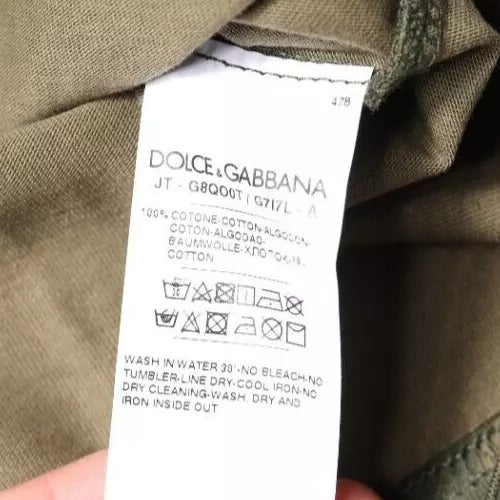 Dolce & Gabbana Multicolor Camouflage Cotton Crew Neck T-shirt | Regal Royce