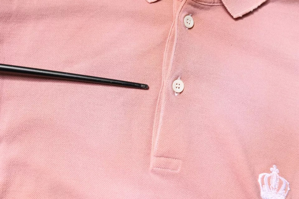 Dolce & Gabbana Pink Crown Collared Short Sleeve Polo T-shirt | Regal Royce