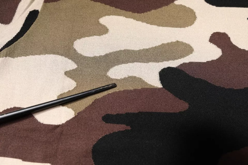 Dolce & Gabbana Multicolor Camouflage Collared Polo T-shirt | Regal Royce