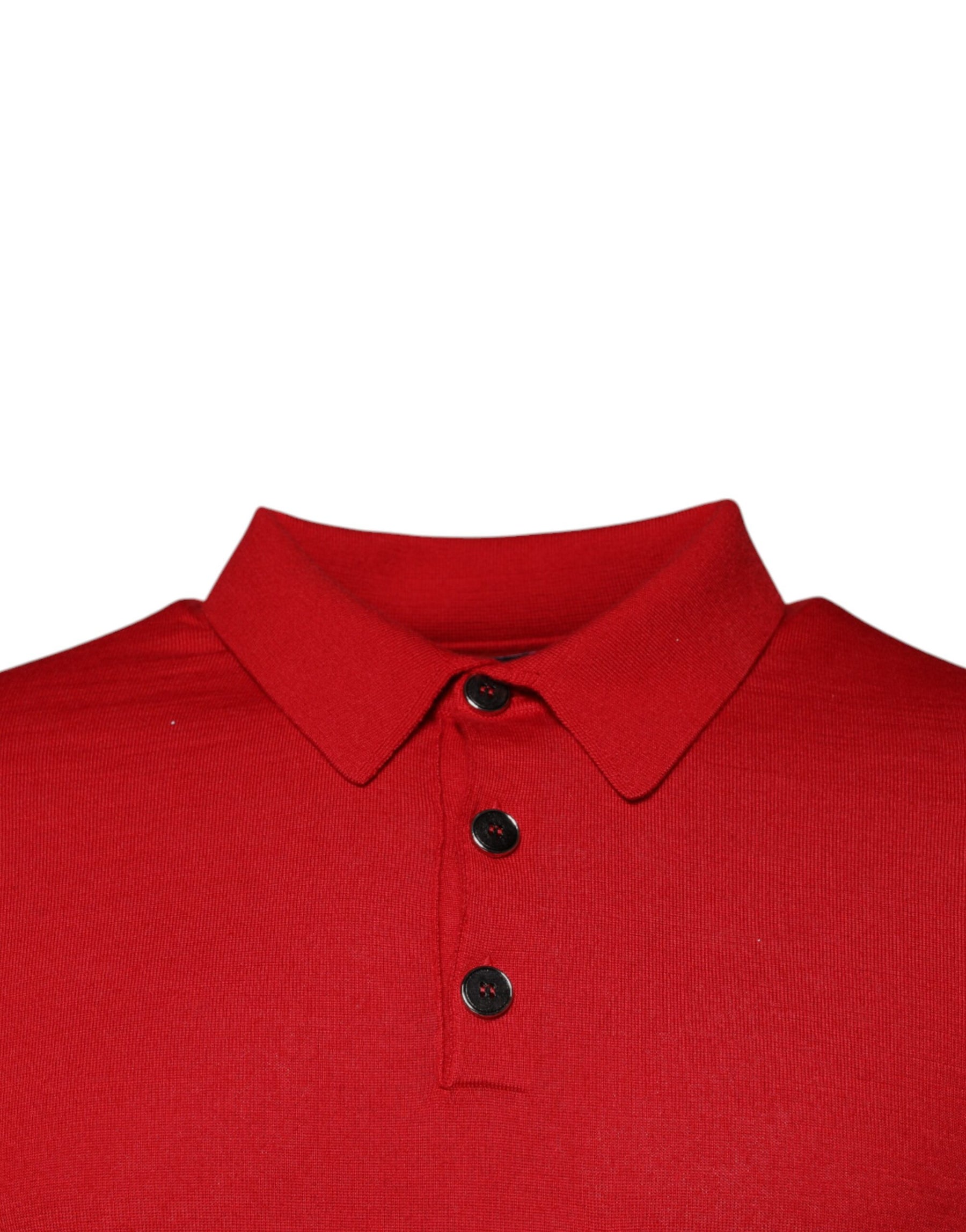 Dolce & Gabbana Red Cashmere Collared Pullover Sweater | Regal Royce