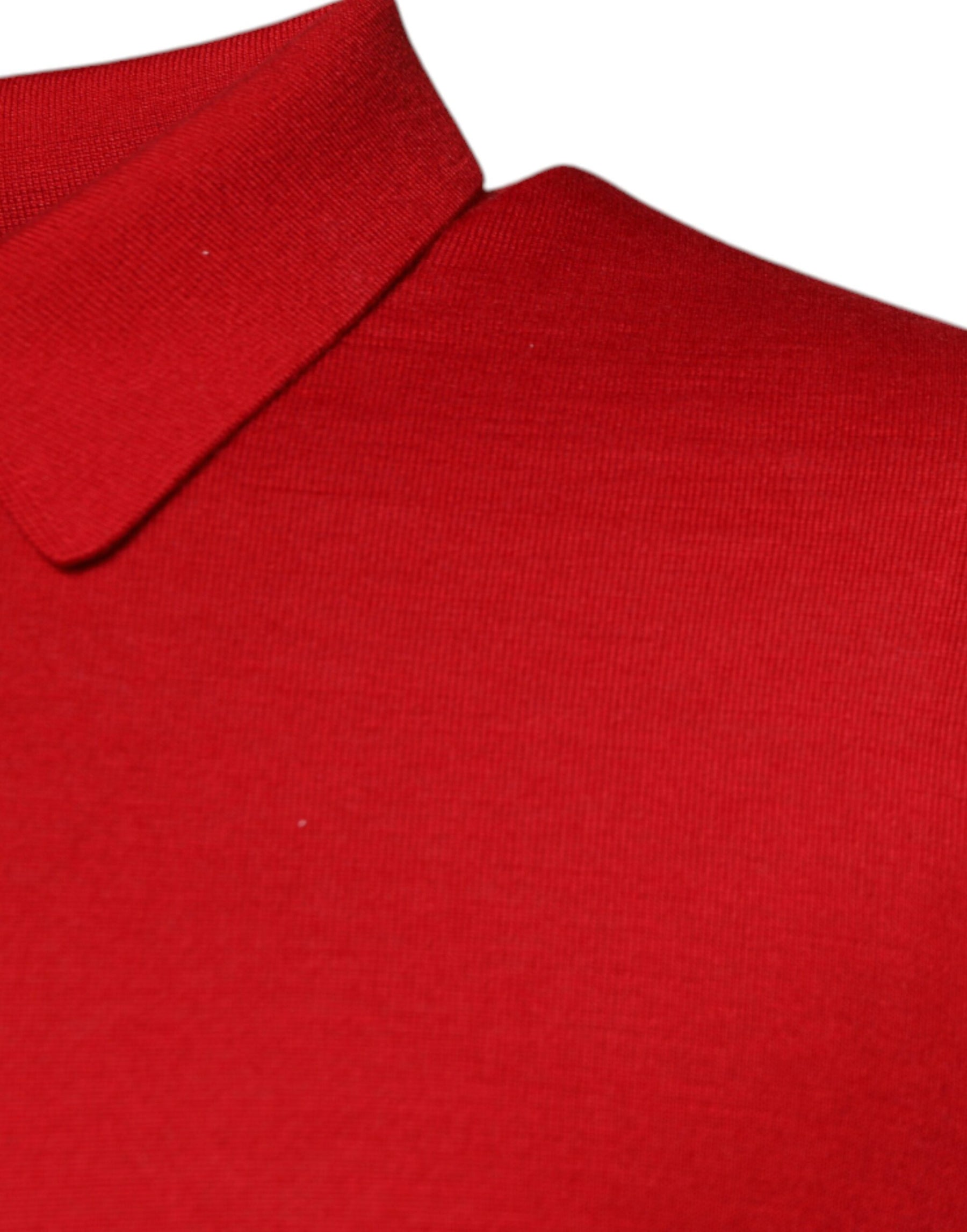 Dolce & Gabbana Red Cashmere Collared Pullover Sweater | Regal Royce