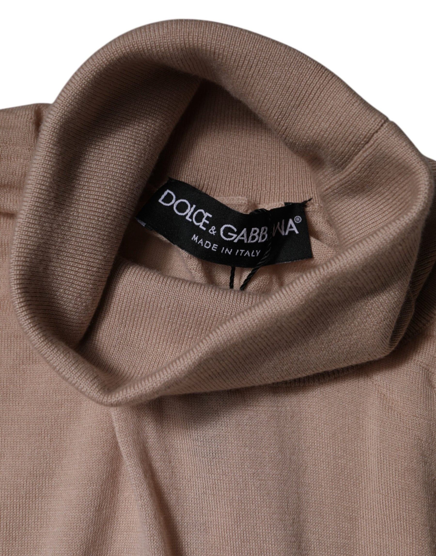 Dolce & Gabbana Beige Cashmere Turtleneck Pullover Sweater | Regal Royce