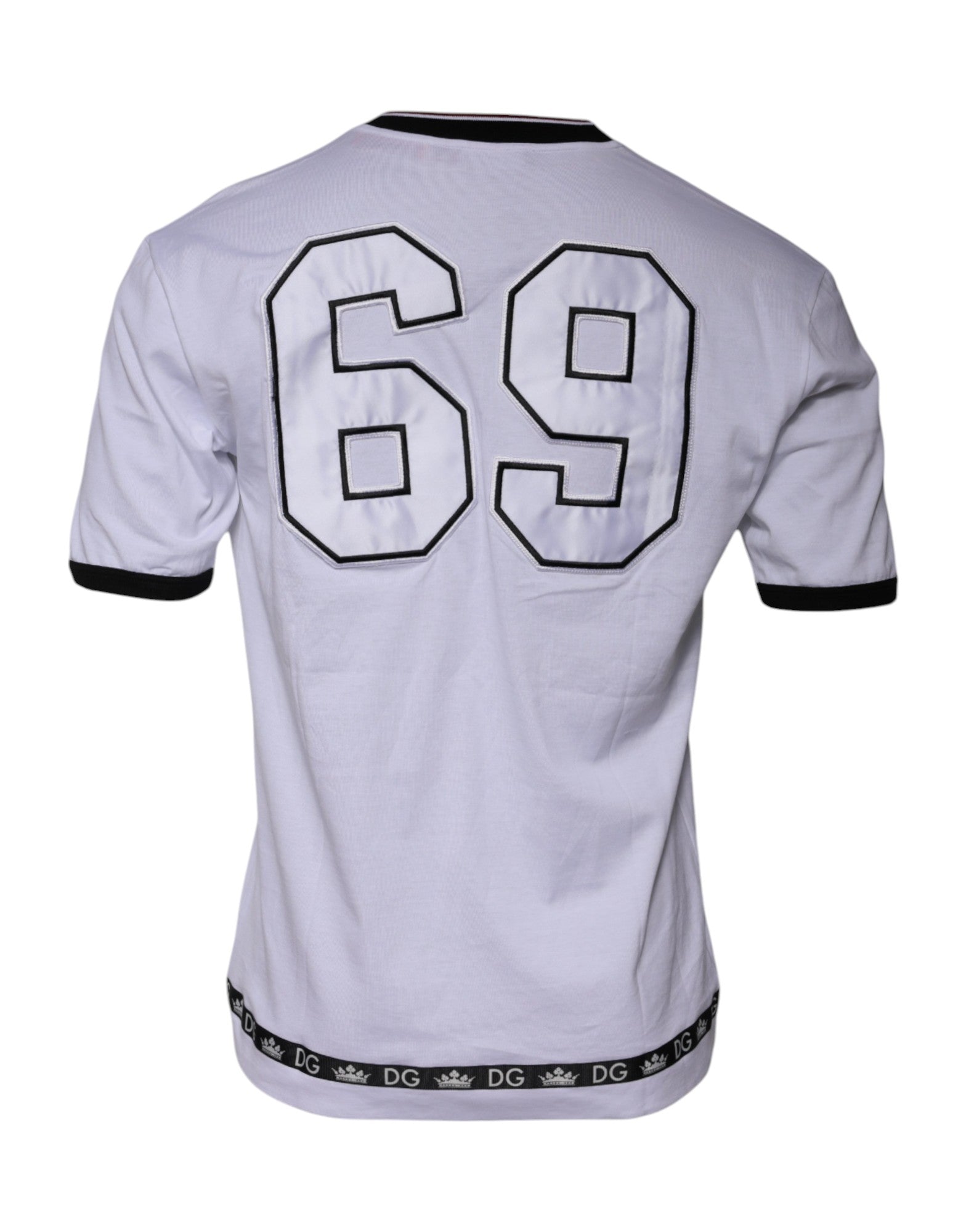 Dolce & Gabbana White Jersey Crew Neck Short Sleeves T-shirt | Regal Royce