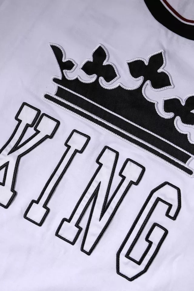 Dolce & Gabbana White Jersey Crew Neck Short Sleeves T-shirt | Regal Royce