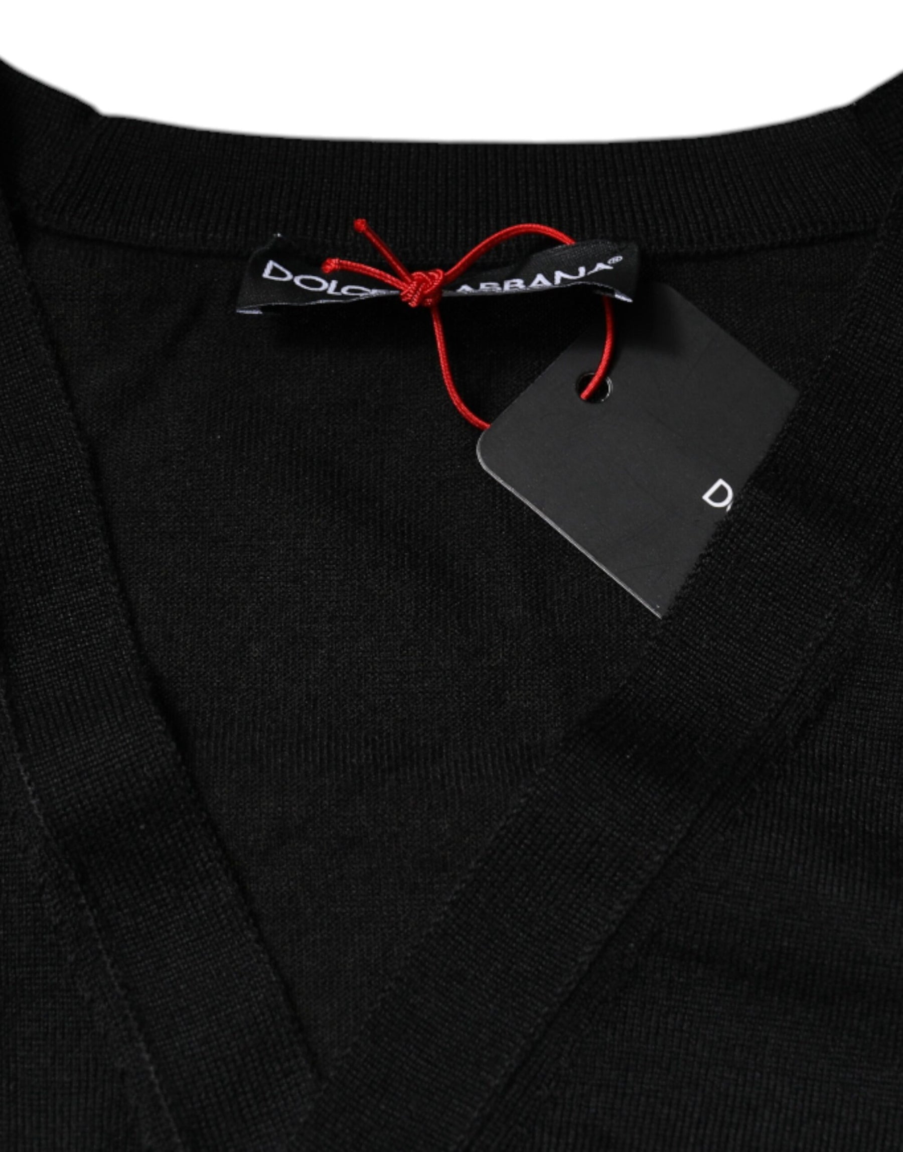 Dolce & Gabbana Black Cashmere Button Down Cardigan Sweater | Regal Royce