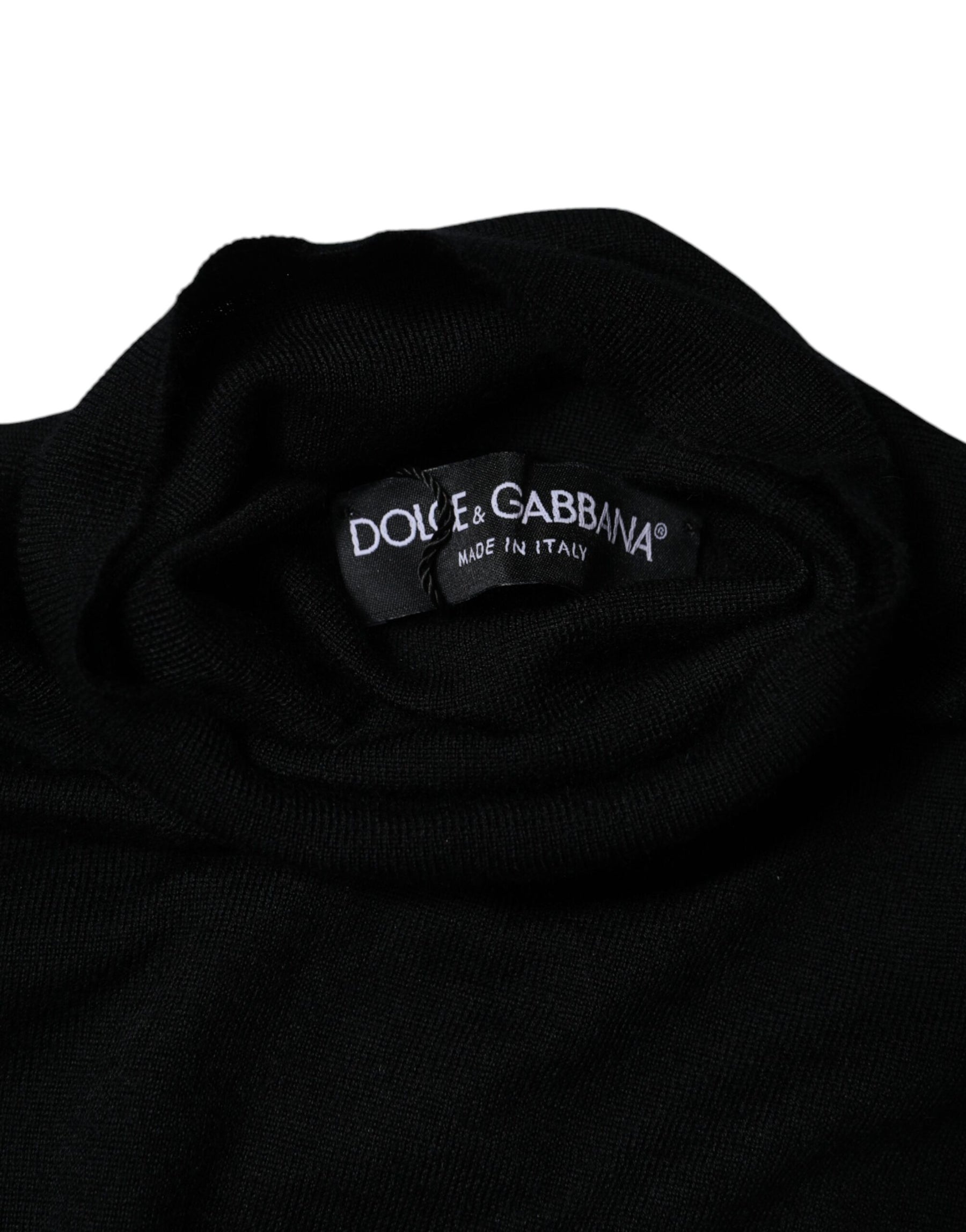 Dolce & Gabbana Black Cashmere Turtleneck Pullover Sweater | Regal Royce