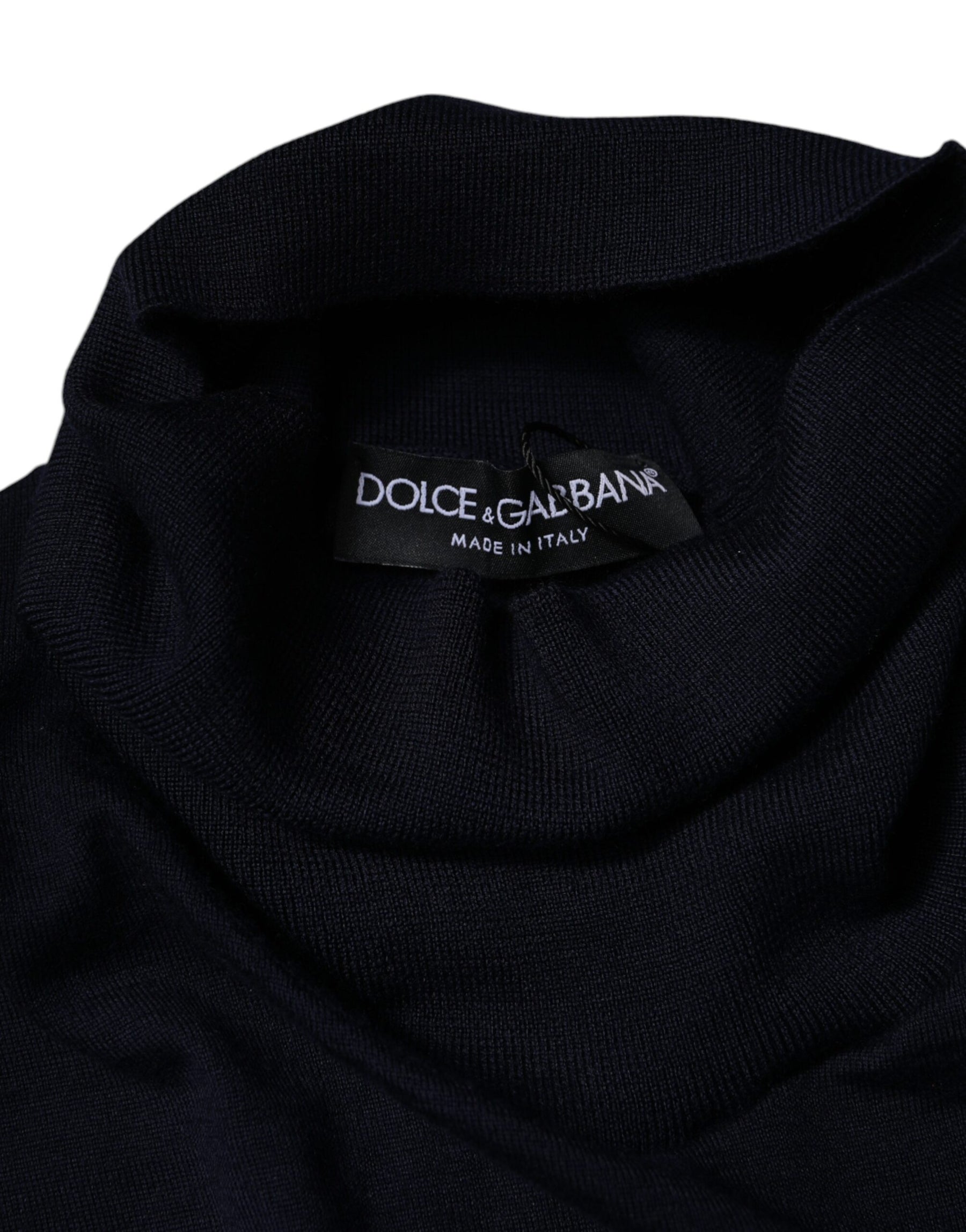 Dolce & Gabbana Blue Cashmere Turtleneck Pullover Sweater | Regal Royce