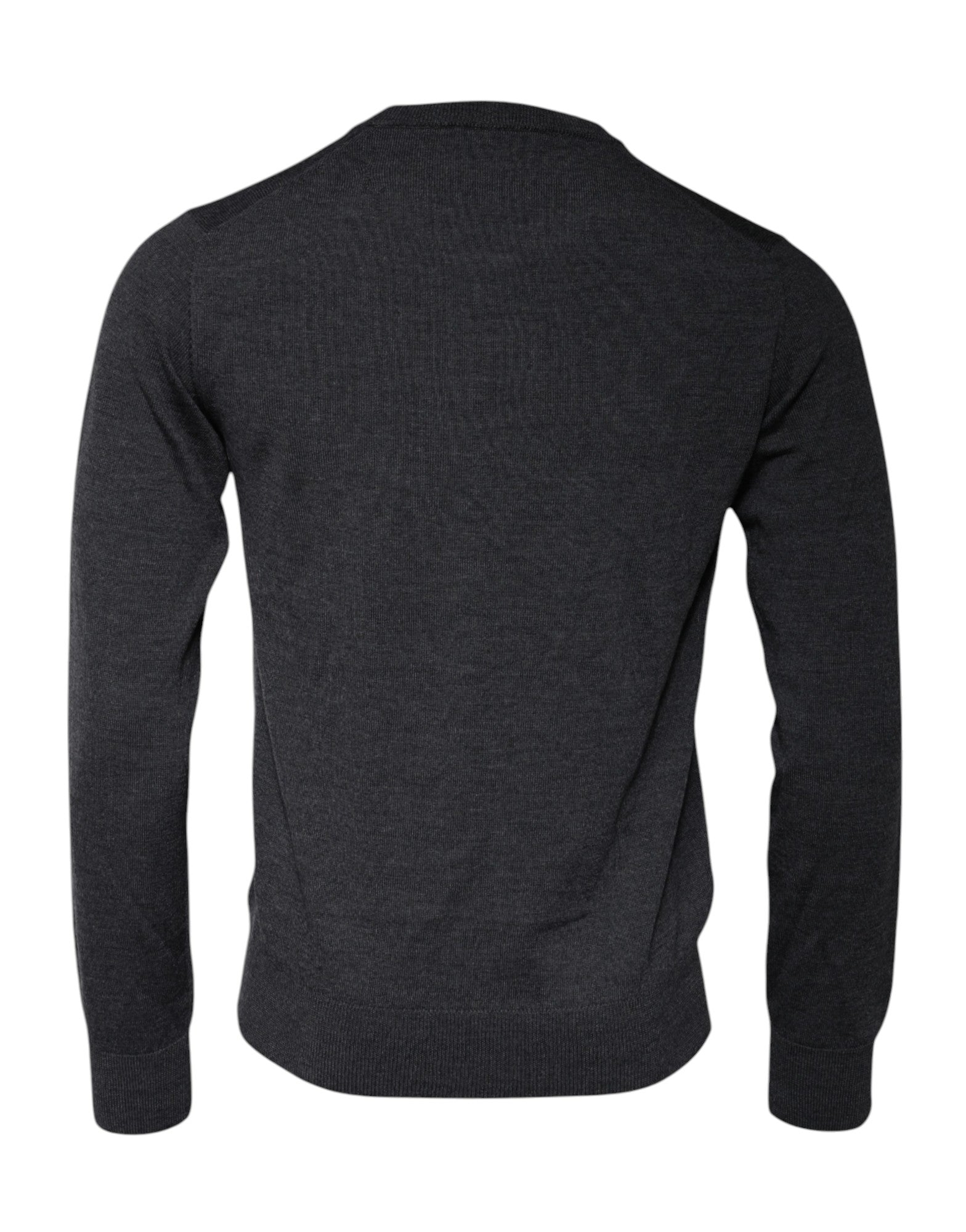 Dolce & Gabbana Dark Gray DG Logo Crew Neck Pullover Sweater | Regal Royce