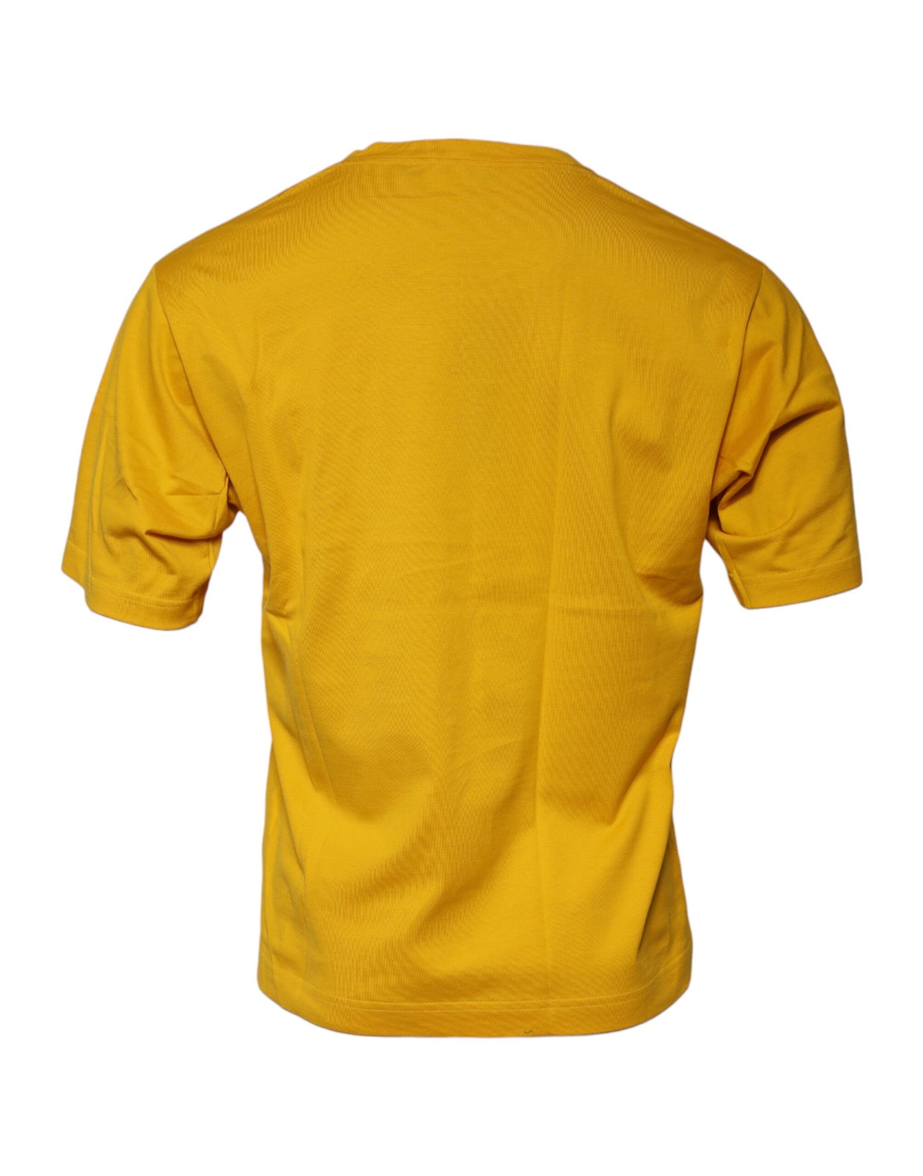 Dolce & Gabbana Dark Yellow Logo Crew Neck Short Sleeves T-shirt | Regal Royce