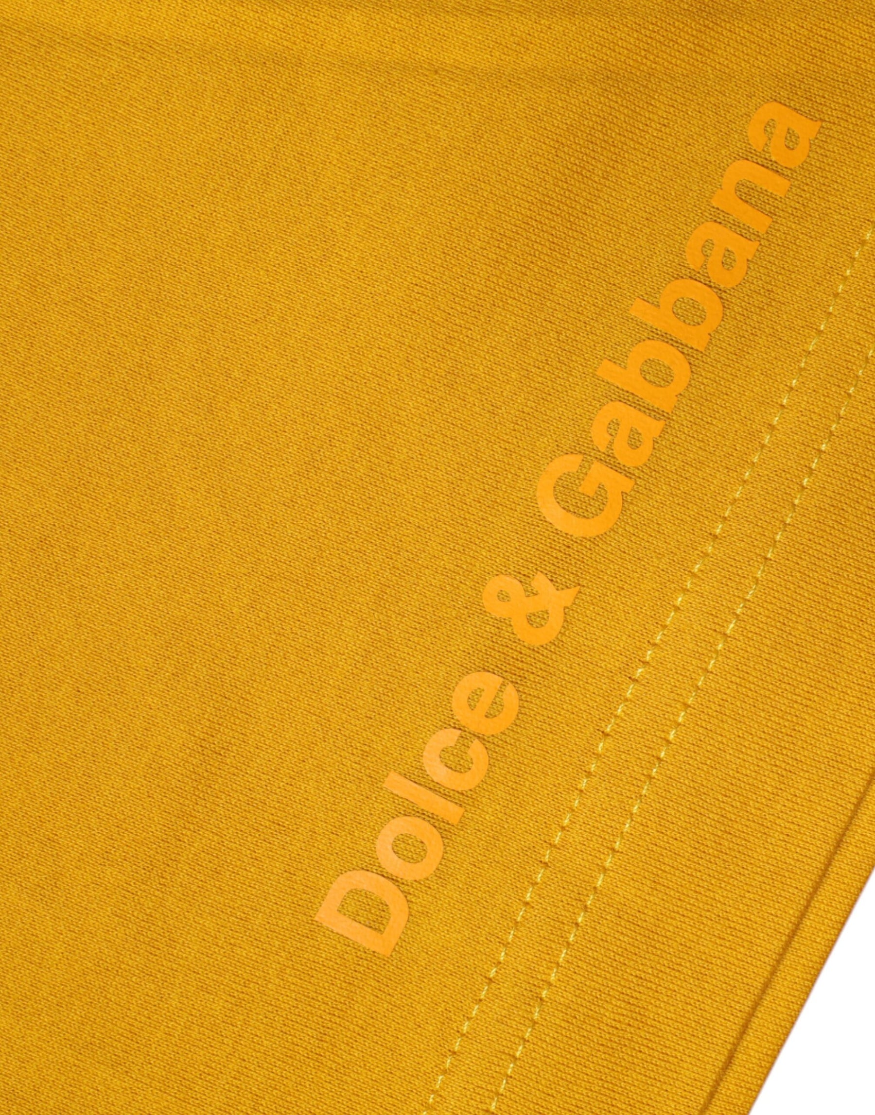 Dolce & Gabbana Dark Yellow Logo Crew Neck Short Sleeves T-shirt | Regal Royce