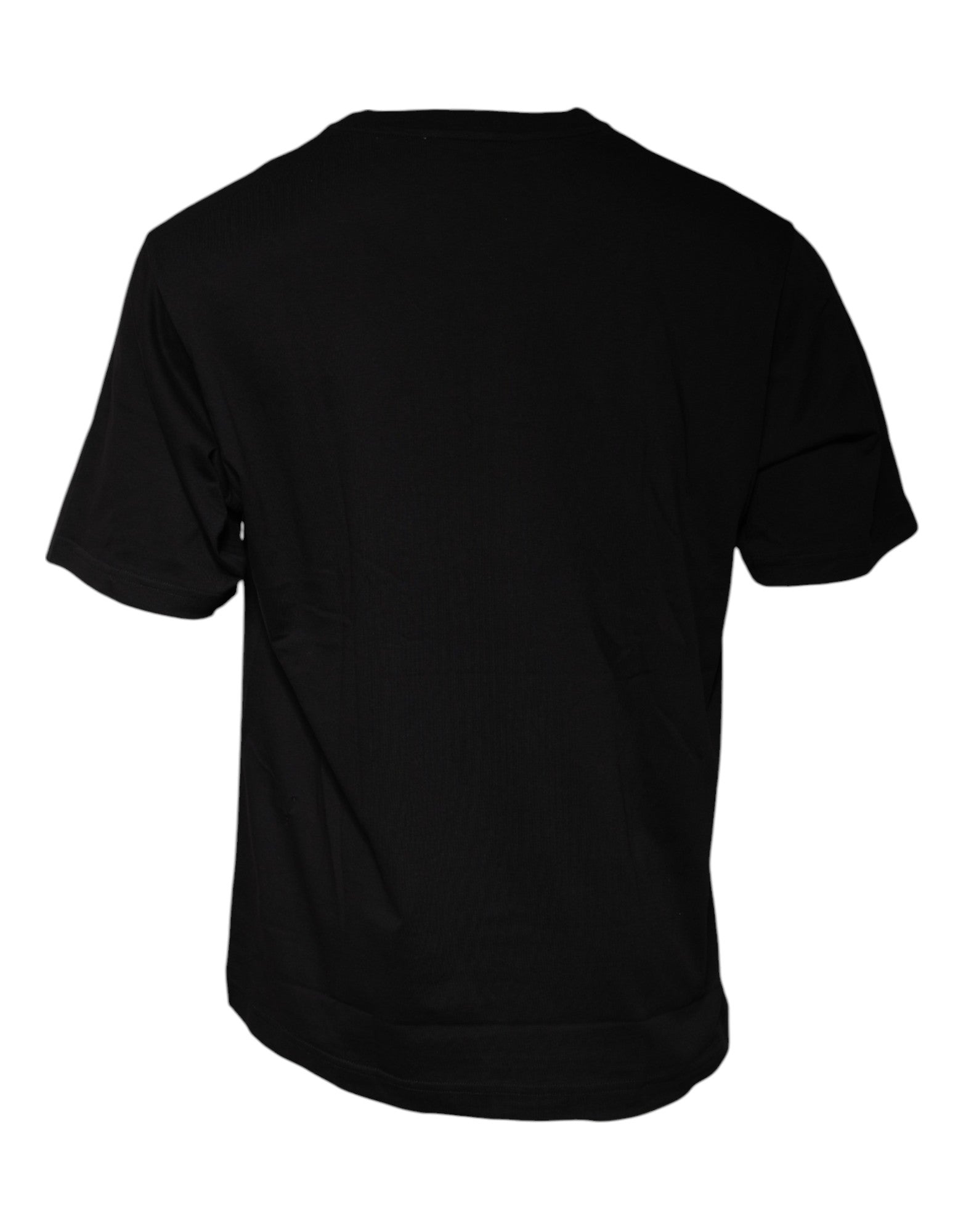 Dolce & Gabbana Black Logo Print Cotton Short Sleeve T-shirt | Regal Royce