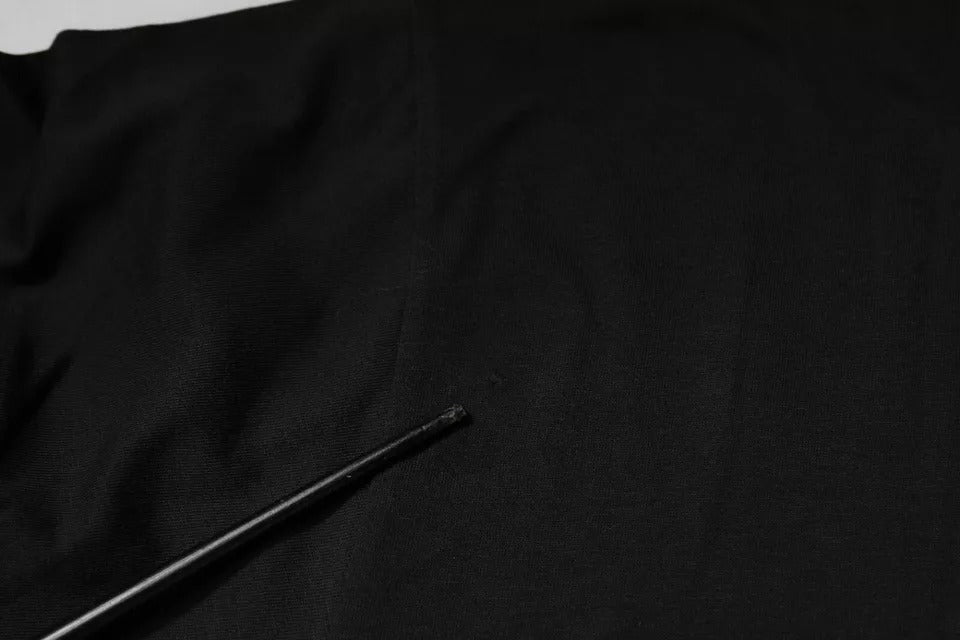 Dolce & Gabbana Black Logo Print Cotton Short Sleeves T-shirt | Regal Royce