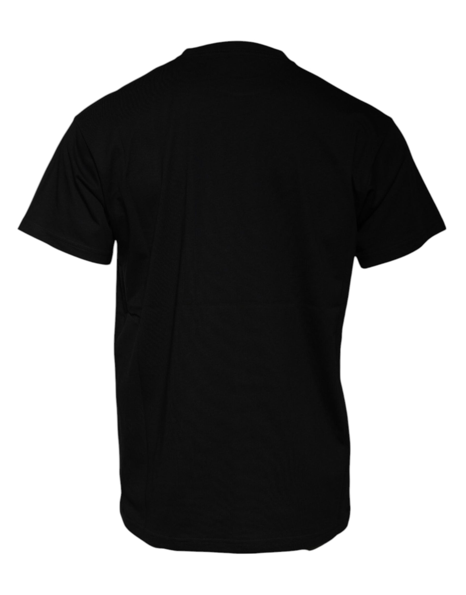 Balenciaga Black Cotton Logo Print Crew Neck Short Sleeves T-shirt | Regal Royce