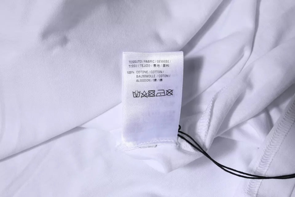 Balenciaga White Logo Cotton Crew Neck Short Sleeves T-shirt | Regal Royce