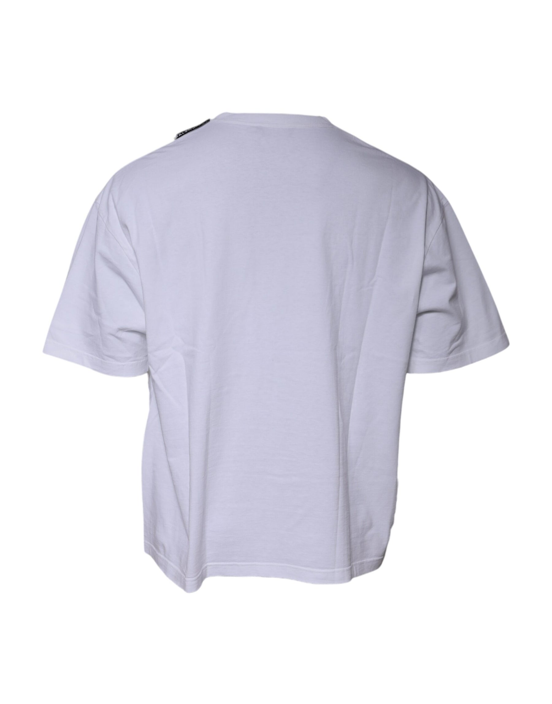 Balenciaga White Logo Cotton Jersey Crew Neck Short Sleeves T-shirt | Regal Royce