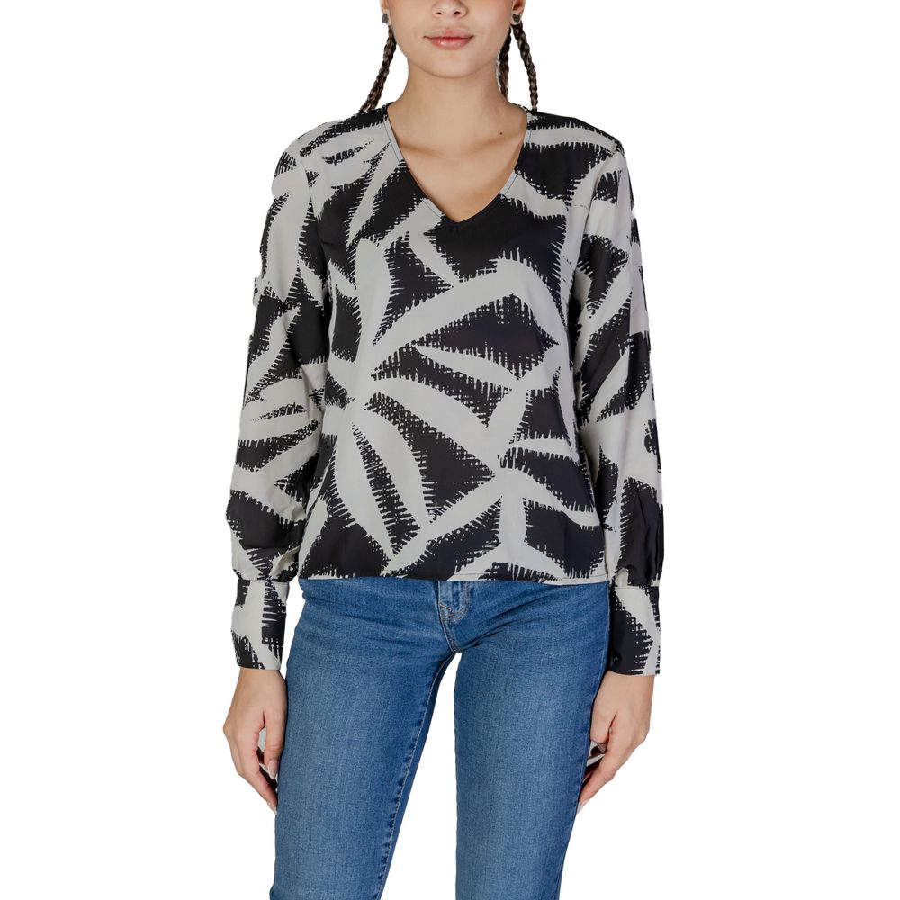 Jacqueline De Yong Black Recycled Polyester Blouse | Regal Royce