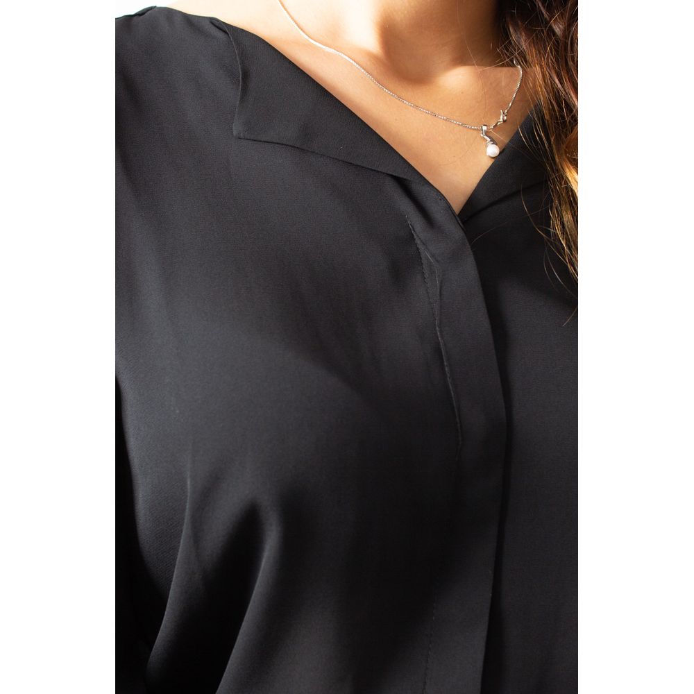 Vila Clothes Black Polyester Blouse | Regal Royce