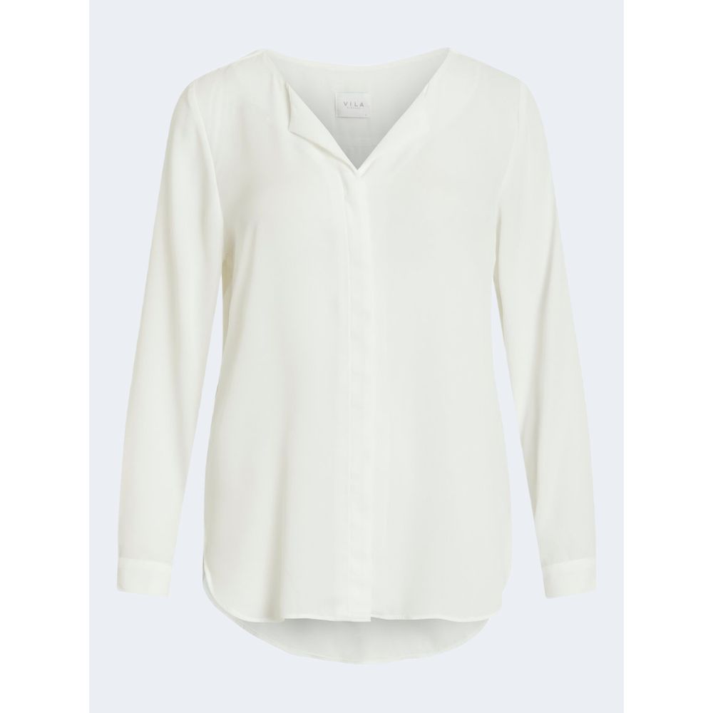 Vila Clothes Cream Polyester Blouse | Regal Royce