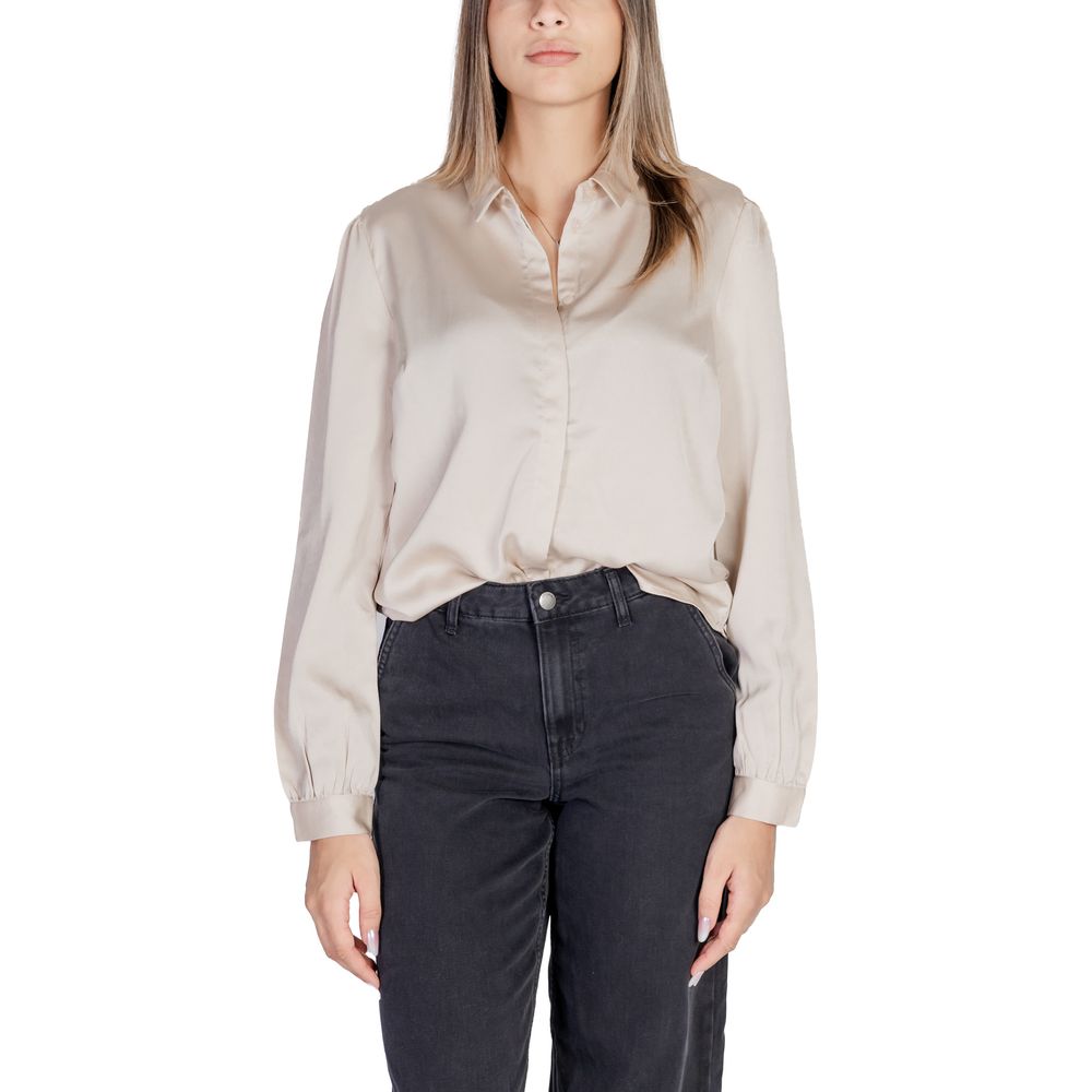 Vila Clothes Gold Polyester Blouse | Regal Royce