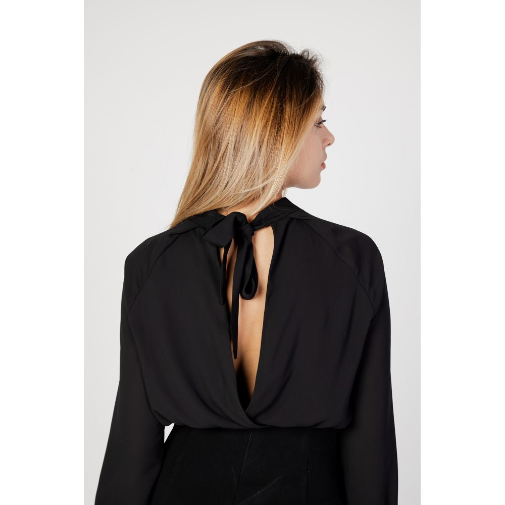 Sandro Ferrone Black Polyester Blouse | Regal Royce