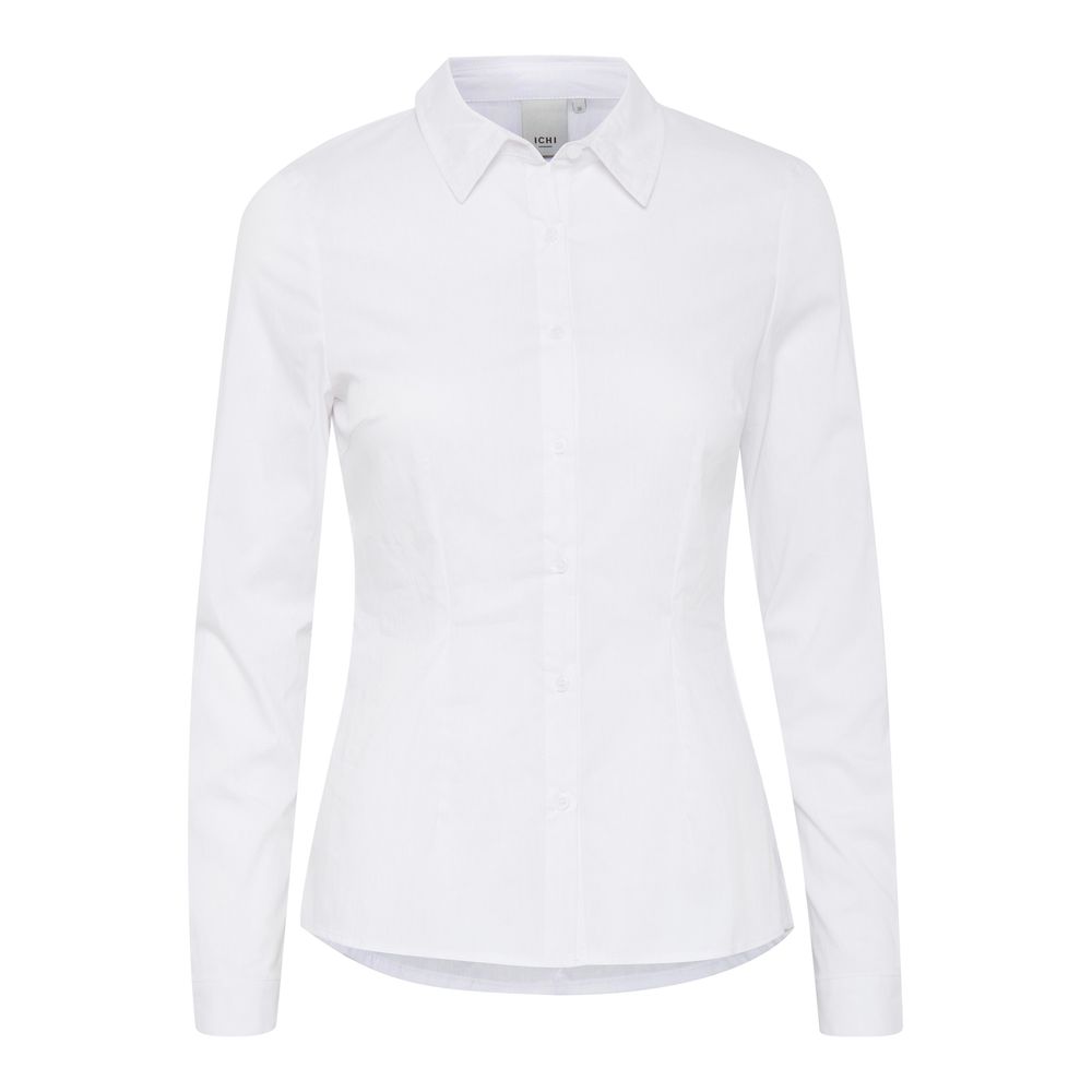ICHI White Cotton Blouse | Regal Royce