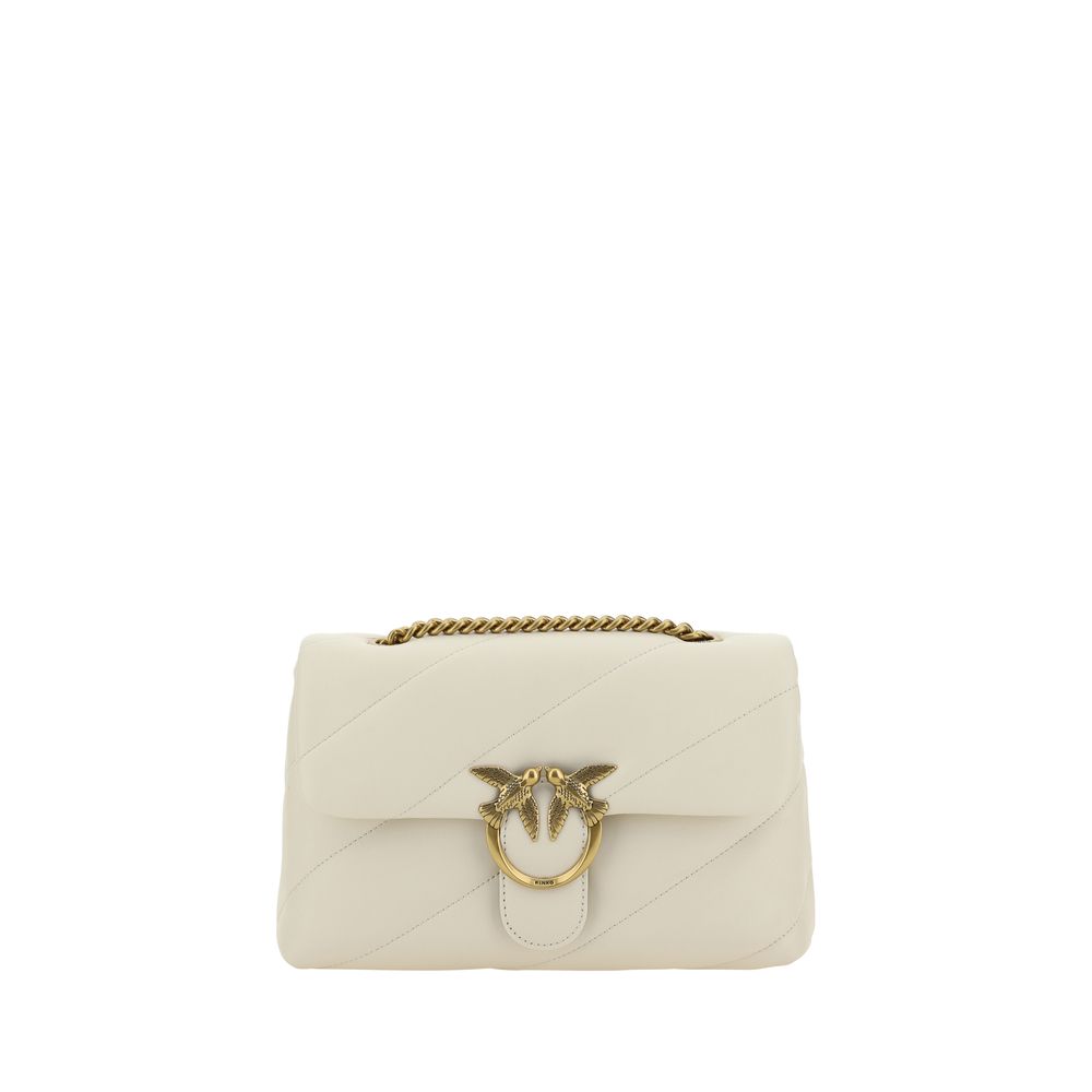 PINKO White Calf Leather Bos Taurus Shoulder Bag | Regal Royce