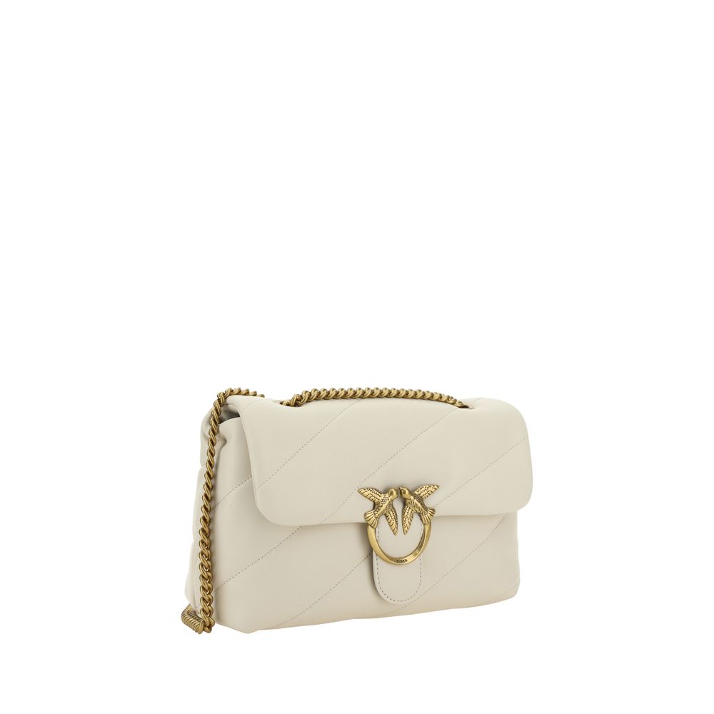 PINKO White Calf Leather Bos Taurus Shoulder Bag | Regal Royce