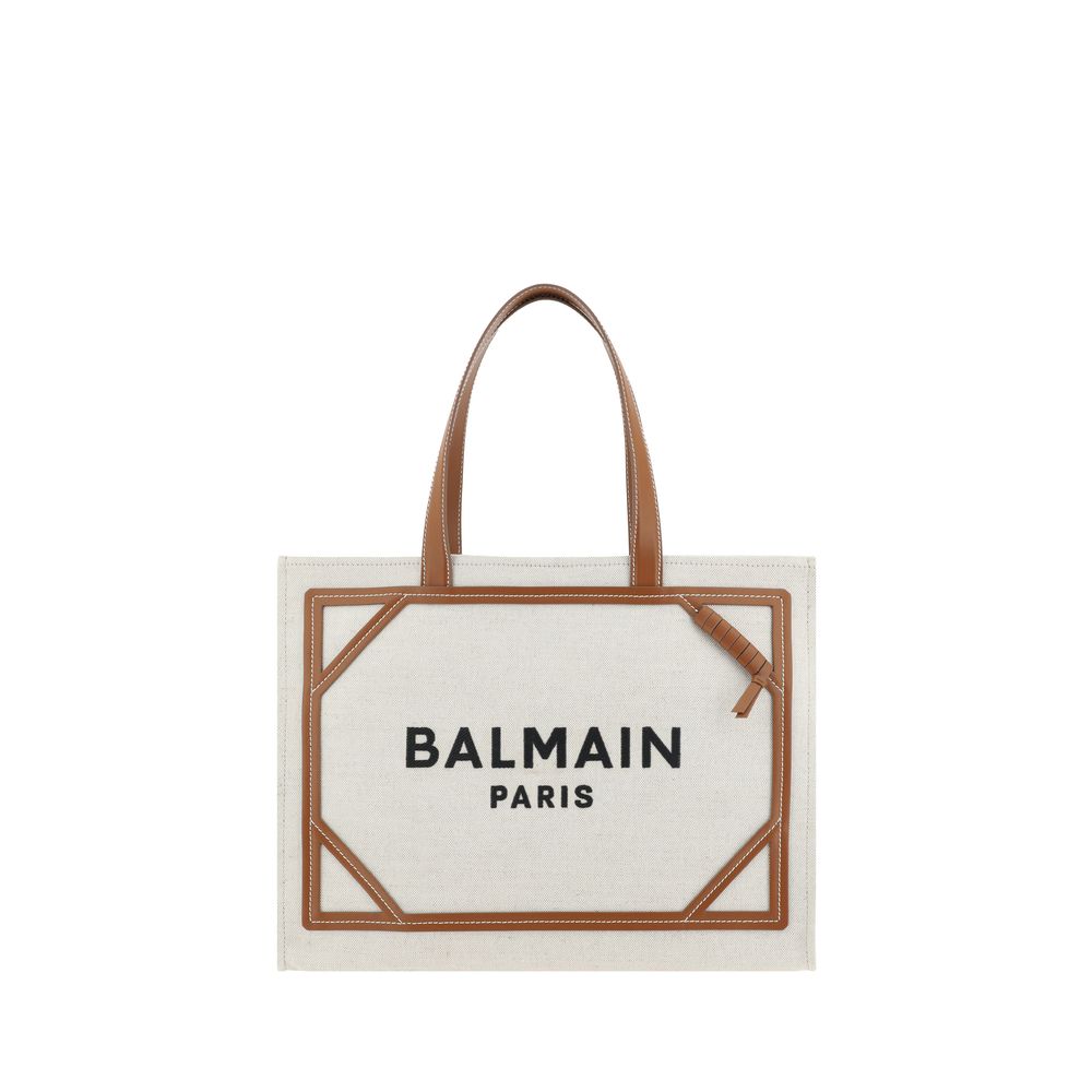 Balmain Beige Cotton Shoulder Bag | Regal Royce