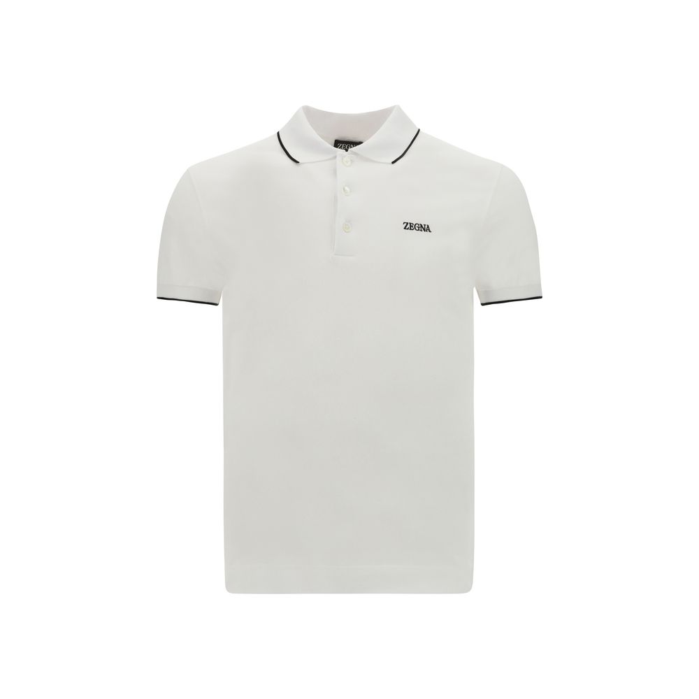 ZEGNA White Elastane Polo Shirt | Regal Royce