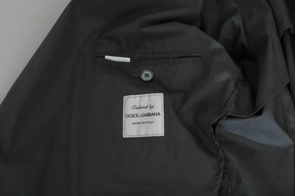 Dolce & Gabbana Gray Cotton Single Breasted Formal Blazer | Regal Royce