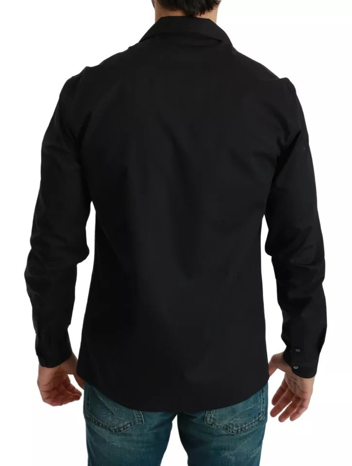 Dolce & Gabbana Blue Cotton Striped Pajama Lounge Shirt | Regal Royce