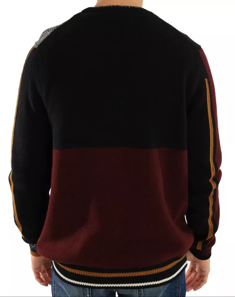 Dolce & Gabbana Multicolor KING Knight Monkey Knitted Cashmere Wool Sweater | Regal Royce