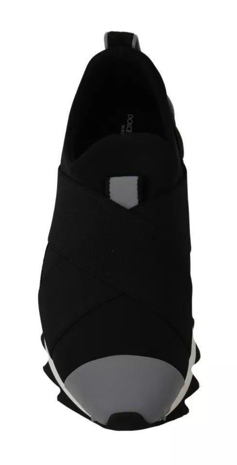 Dolce & Gabbana Black Shark Neoprene Stretch Sneakers Shoes | Regal Royce