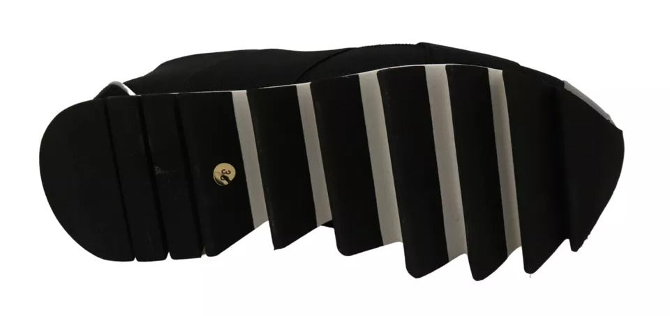 Dolce & Gabbana Black Shark Neoprene Stretch Sneakers Shoes | Regal Royce