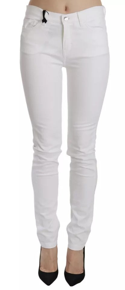 Dolce & Gabbana White Crystal Embellished Skinny Jeans | Regal Royce