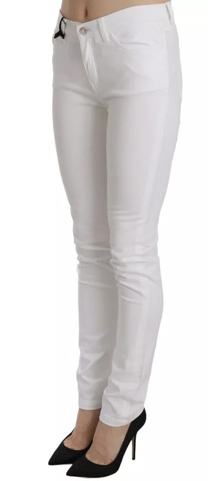 Dolce & Gabbana White Crystal Embellished Skinny Jeans | Regal Royce