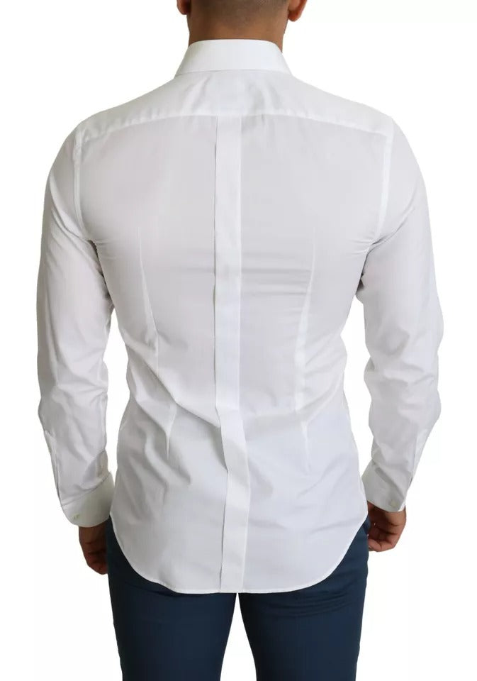 Dolce & Gabbana White Formal Tuxedo Dress GOLD Shirt | Regal Royce