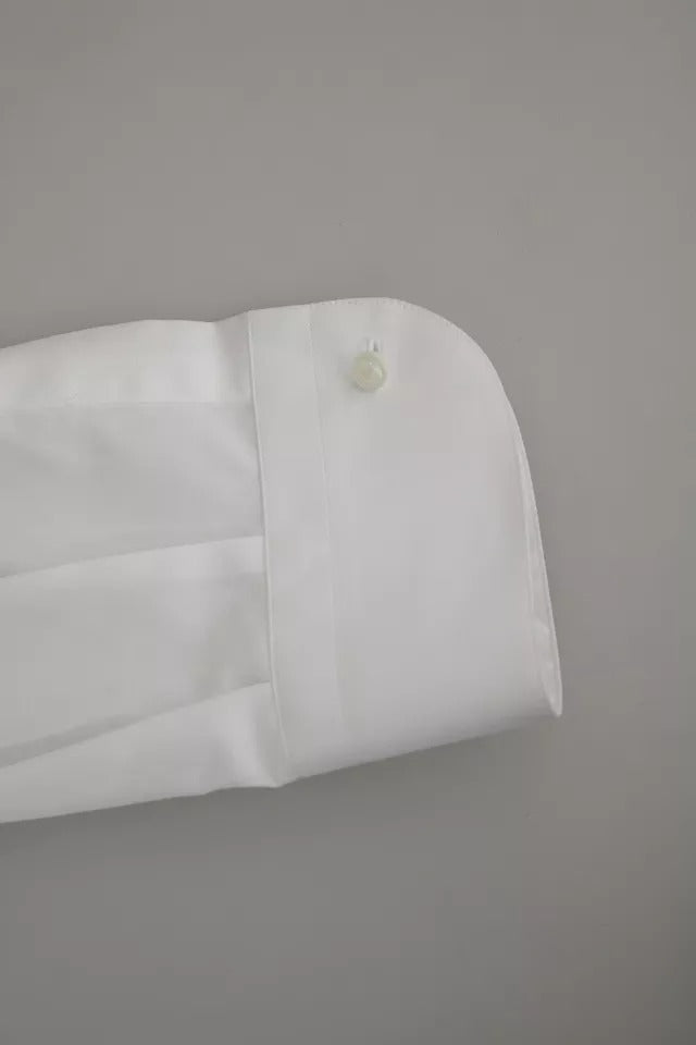 Dolce & Gabbana White Formal Tuxedo Dress GOLD Shirt | Regal Royce