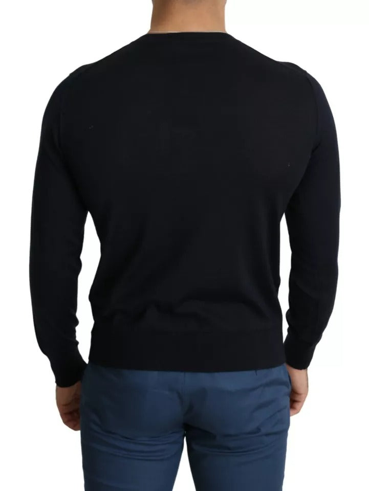 Dolce & Gabbana Black Cashmere Crew Neck Sweatshirt Sweater | Regal Royce