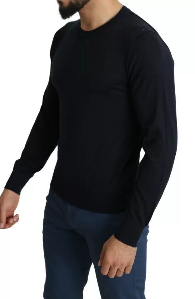 Dolce & Gabbana Black Cashmere Crew Neck Sweatshirt Sweater | Regal Royce