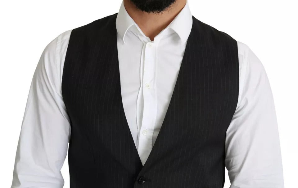 Dolce & Gabbana Black Men Formal STAFF Dress Waistcoat Vest | Regal Royce