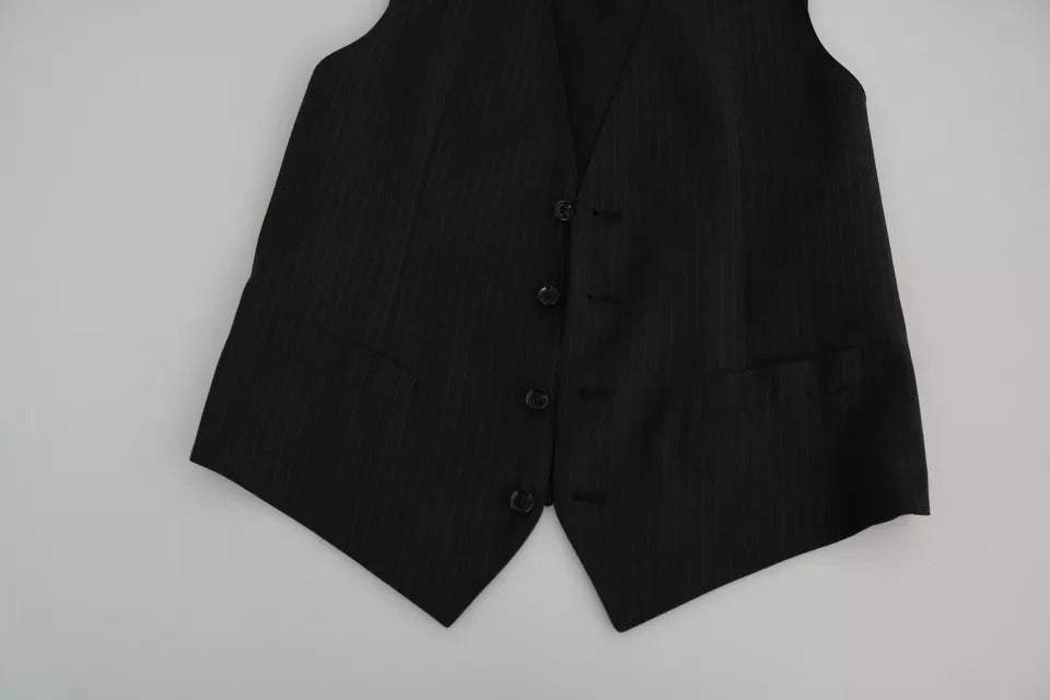 Dolce & Gabbana Black Men Formal STAFF Dress Waistcoat Vest | Regal Royce