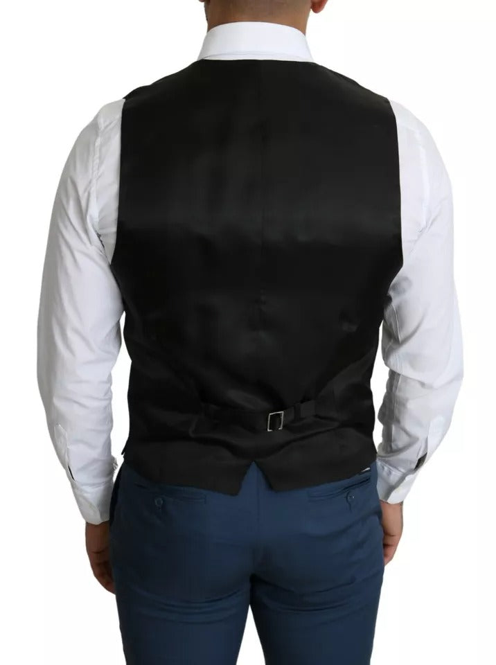 Dolce & Gabbana Black Men Formal STAFF Dress Waistcoat Vest | Regal Royce