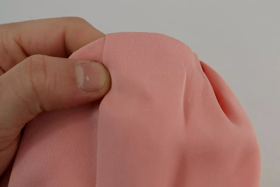 Dolce & Gabbana Pink Silk Stretch Strapless Sheath Midi Dress | Regal Royce