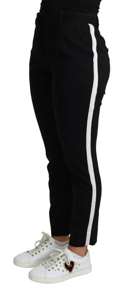 Dolce & Gabbana Black Virgin Wool Stretch Skinny Pants | Regal Royce